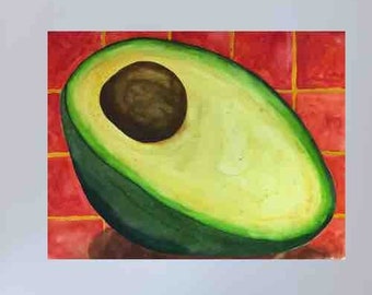 Fabulous Kitchen Art: Giant Avocado Fine Art Print