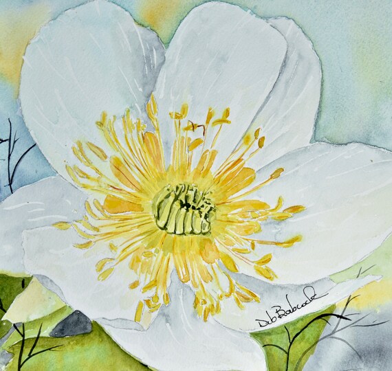 Flower Prints Wall Art of Colorado Wildflower Painting Etsy