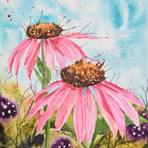 Colorado Wild Flower Prints Stunning Gallery Wall From My Original Paintings Coneflower Unframed