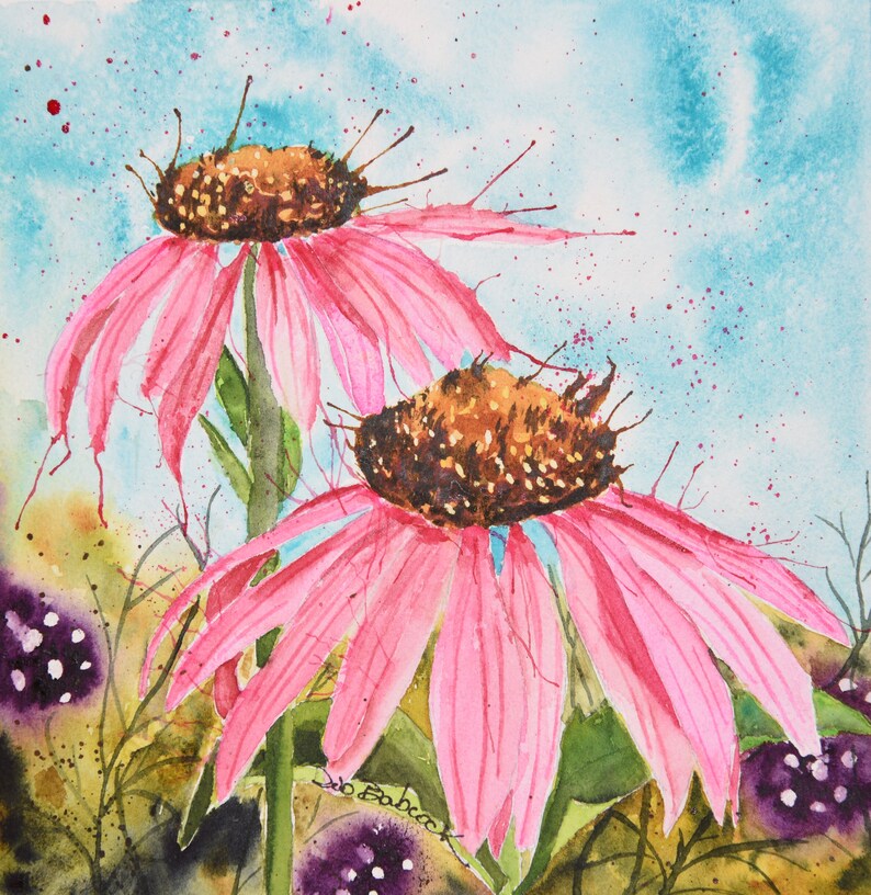 Colorado Wild Flower Prints Stunning Gallery Wall From My Original Paintings Coneflower Unframed