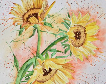 Sunflowers Modern Fine Art Print