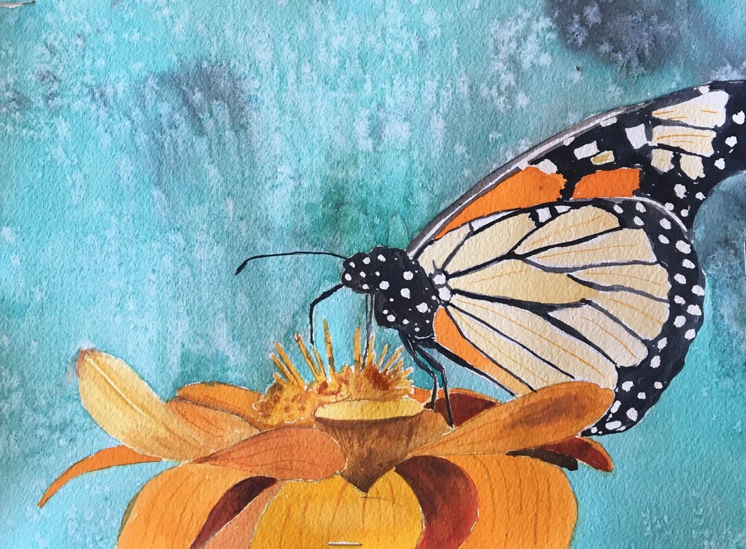 Fine Art Print of Monarch Butterfly Painting. Butterfly Art. Etsy