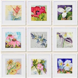 Colorado Wild Flower Prints Stunning Gallery Wall From My Original Paintings All 9 Unframed
