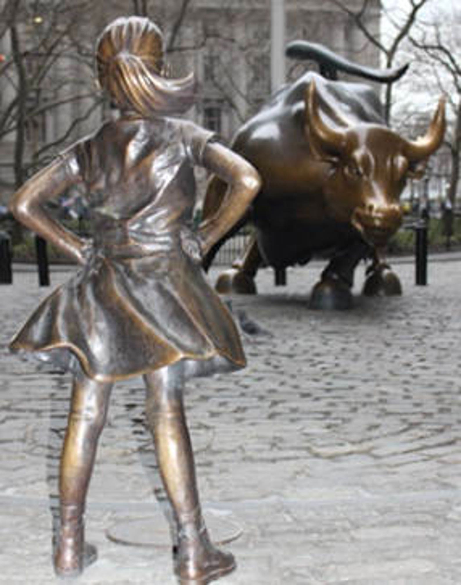 Fearless Girl Statue Print of my Original Painting. New York Etsy