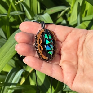 Nova Opal Walnut Pendant Necklace