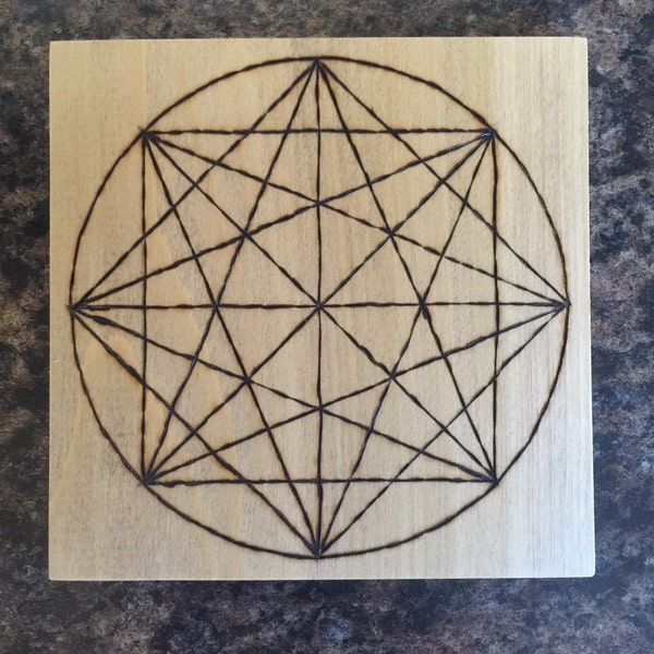 Basswood Octagon Crystal Grid