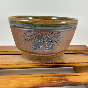 Small Pinecone Dip Bowl, Pottery Condiment Bowl,  Ready to Ship!