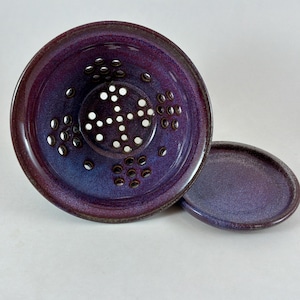 Ceramic Berry Bowl, Pottery Fruit Bowl, Strainer, Handmade Berry Bowl, Ready to Ship!