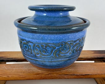 French Butter Keeper, Pottery Butter Dish, Handmade Butter Crock, Ready to Ship!