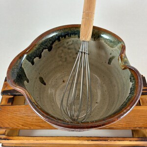 Pinecone Batter Bowl with Wire Whisk, Stoneware Mixing Bowl, Ready to Ship! image 8