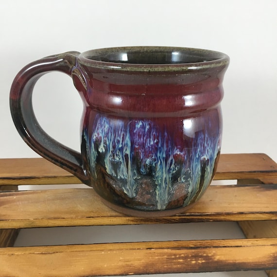 Colorful Pottery Mug, 12 Ounce Stoneware Mug, Ready to Ship!
