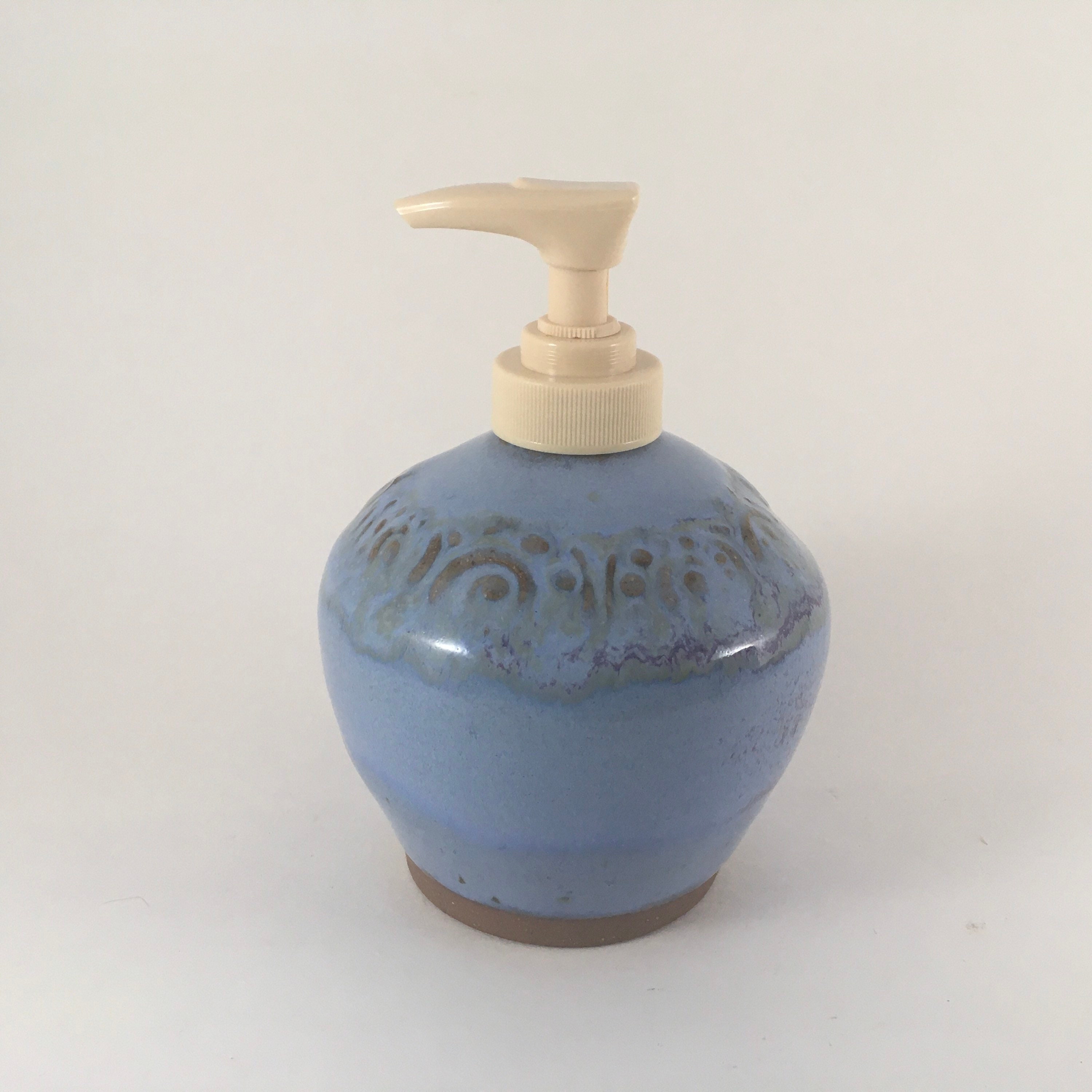 Blue Ceramic Dispenser Pottery Soap or Lotion Dispenser Etsy