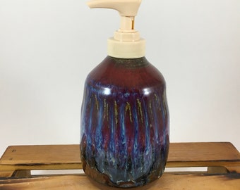 Colorful Pottery Dispenser, Ceramic Soap Dispenser, Lotion Dispenser, Ready to Ship!