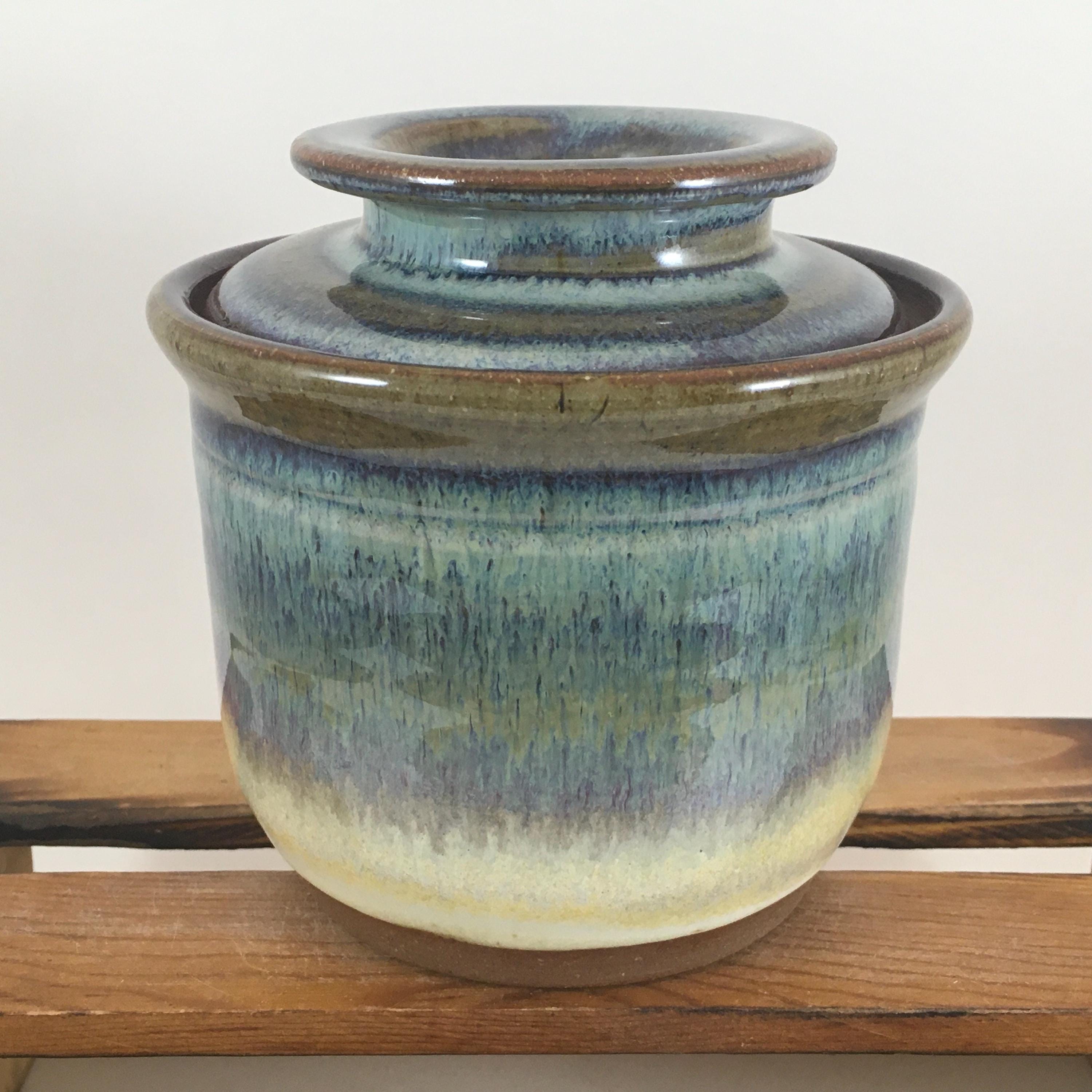 Stoneware French Butter Keeper, Handmade Pottery Butter Dish, In Stock and Ready to Ship!