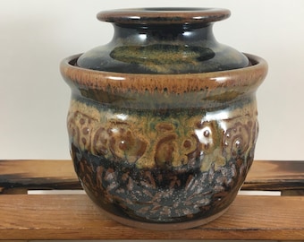 Pottery French Butter Keeper, Ceramic Butter Dish, Stoneware Butter Crock, Ready to Ship!