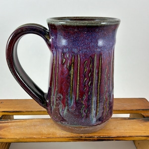 Colorful Pottery Mug, 15 Ounce Ceramic Coffee Cup, Stoneware Mug, Ready to Ship!