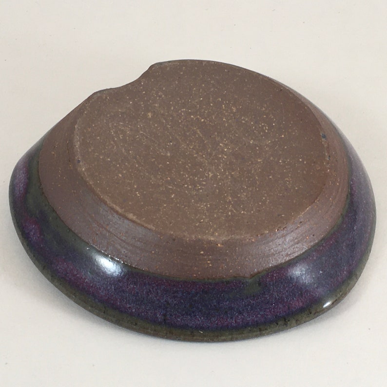 Purple Pottery Heart Dish, Valentine Gift, Earring Holder, Ceramic Jewelry Dish, Ring Tray, Ready to Ship image 9