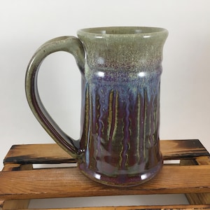 16 Ounce Colorful Pottery Mug, Handmade Ceramic Cup, In Stock, Ready to Ship!