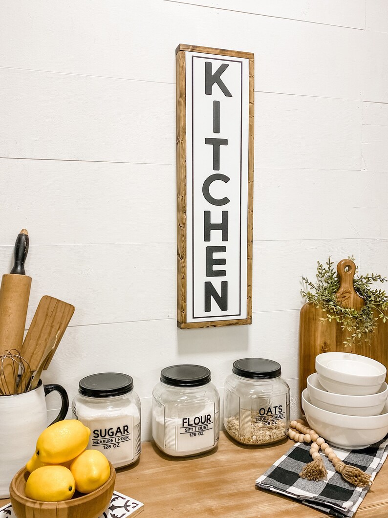 Vertical Kitchen Sign Kitchen Sign Large Kitchen Sign Etsy