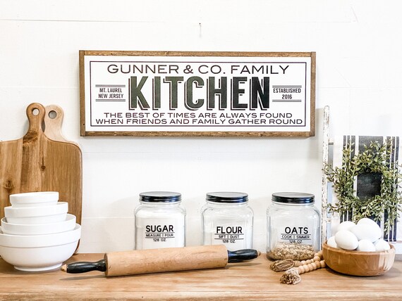Personalized Kitchen Signs Custom Kitchen Sign Personalized Etsy