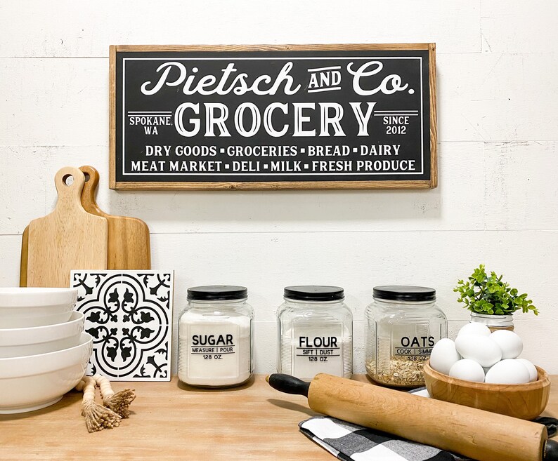 Custom Grocery Sign Custom Kitchen Sign Grocery Sign Etsy