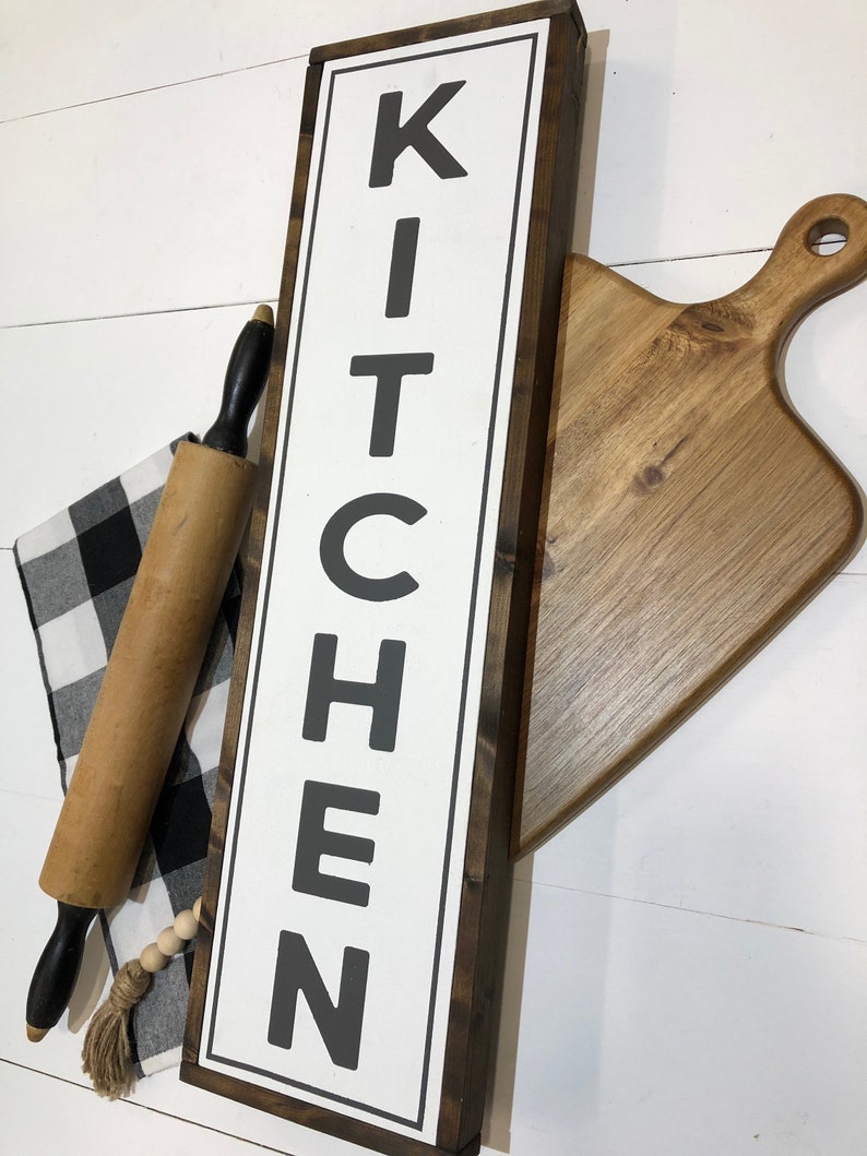 Vertical Kitchen Sign Kitchen Sign Large Kitchen Sign Etsy