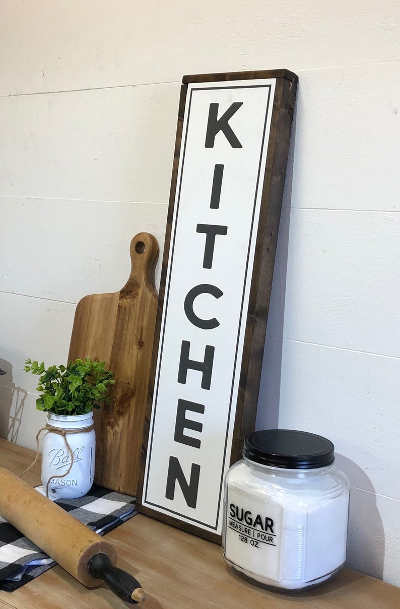 Vertical Kitchen Sign Kitchen Sign Large Kitchen Sign Etsy