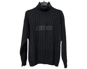 Maglione a collo alto da uomo JNCO, taglia L, oversize, pesante, idea regalo anni '90 Y2K