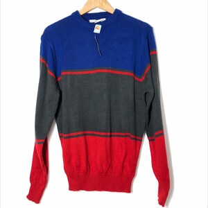 Vintage Class One Mens Color Block Pullover Sweater Size XL 90s
