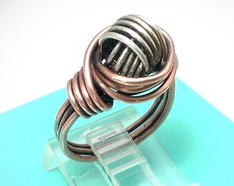 Handcrafted Copper Celtic Knot Wire Ring