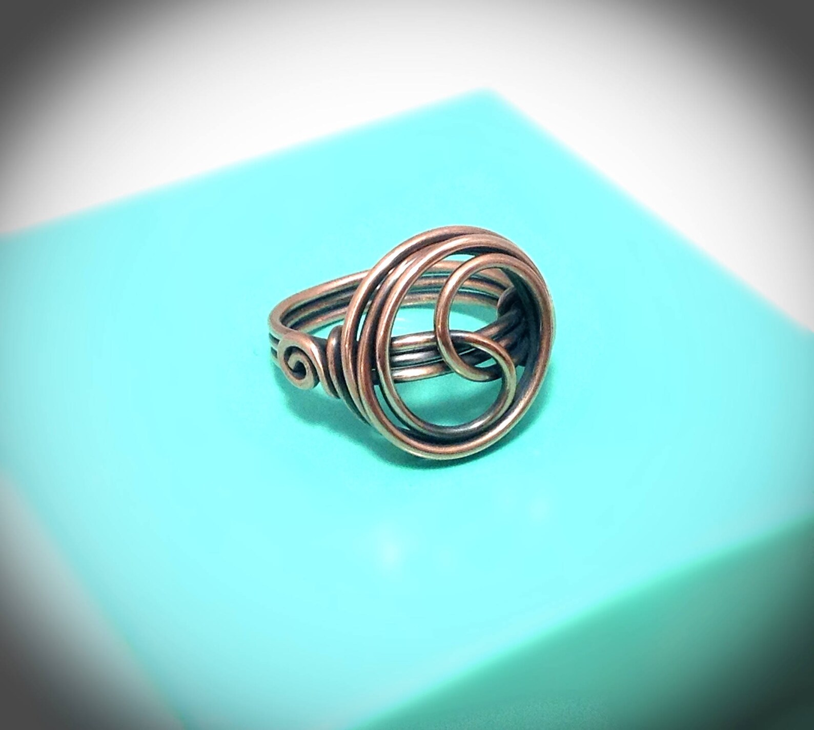 Wire Wrapped Ring. Copper Wire Ring. Wire Jewelry. Copper Wire Etsy