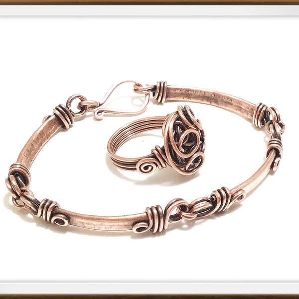 Copper Wire Jewelry Etsy