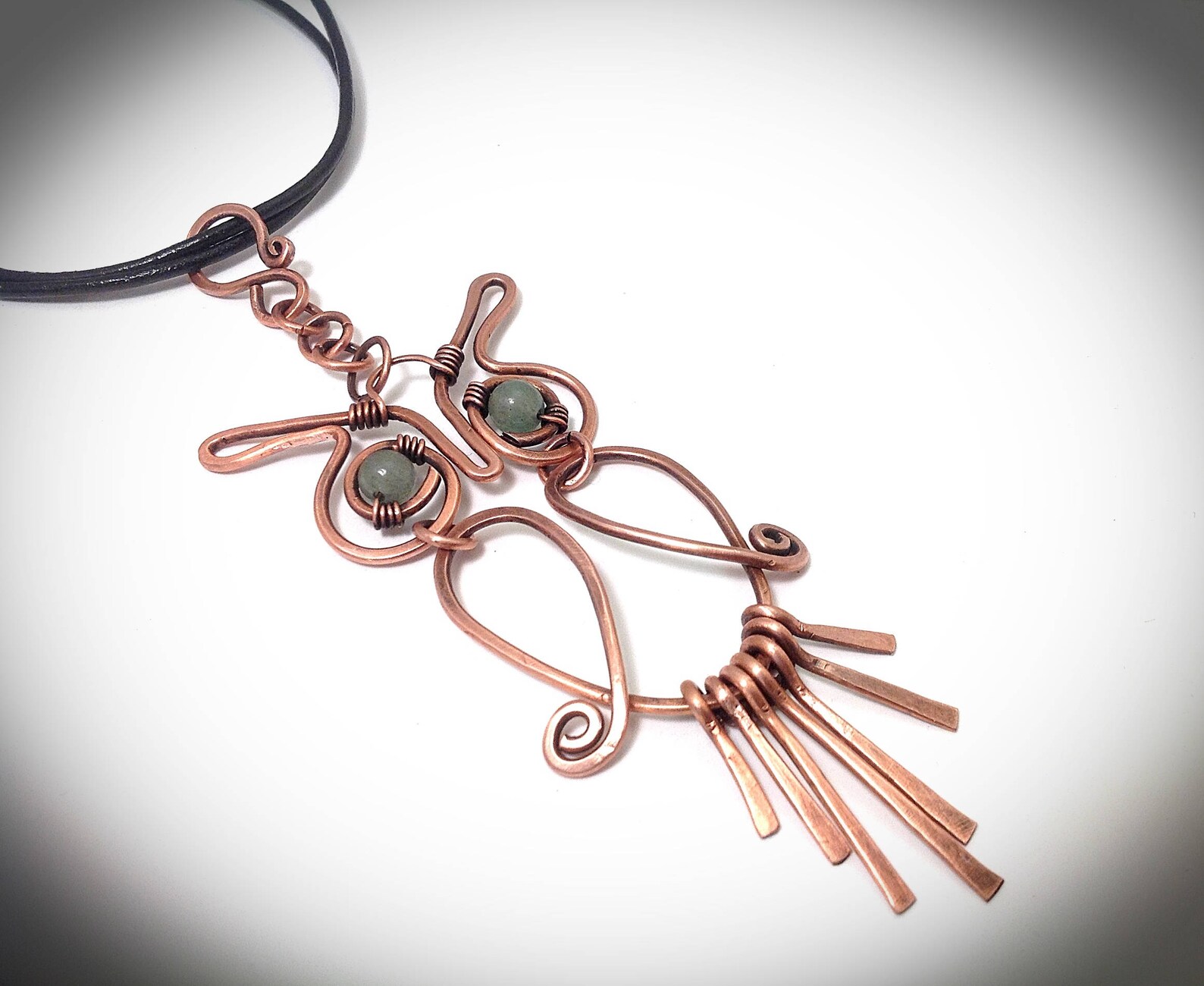 Wirewrapped Jewelry. Owl Pendant Copper Wire Wrapped Jewelry. Etsy