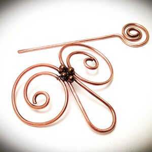 Wire wrapped, Copper hair pin, Wire wrapping, Hair Accessories, Hair jewelry