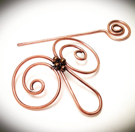 Wire Wrapped Copper Hair Pin Wire Wrapping Hair Etsy