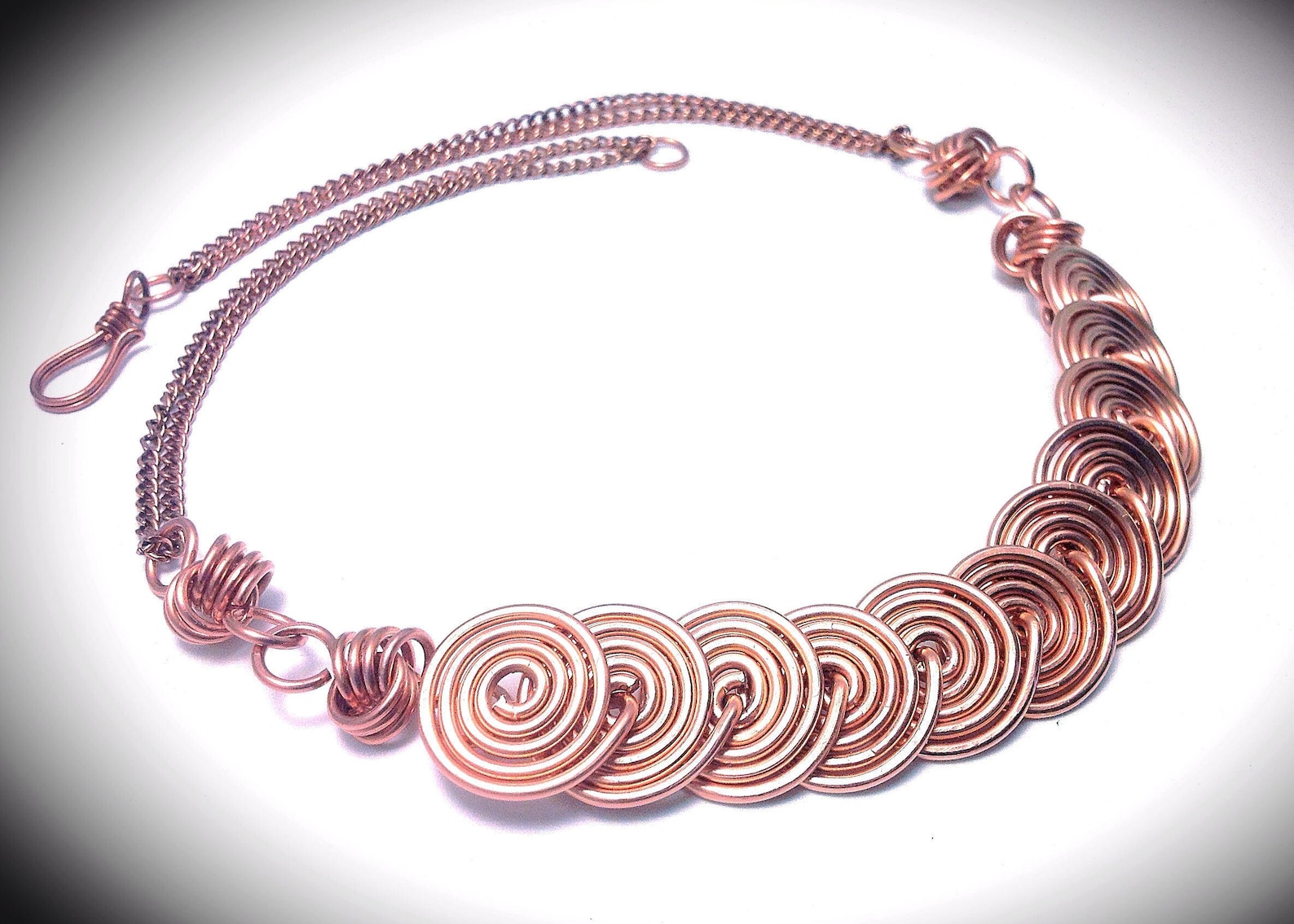Copper Wire Necklace. Wirewrapped Jewelry. Wire Jewelry. Etsy