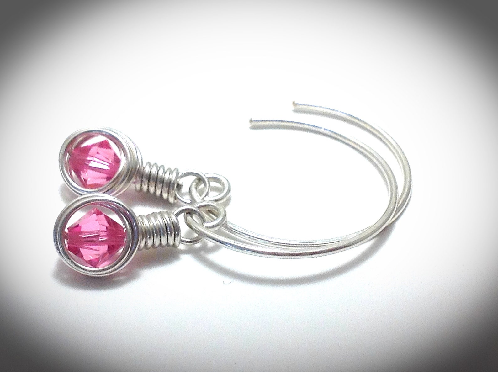 Wire jewelry. Silver jewelry. Wirewrapped jewelry. Silver Etsy