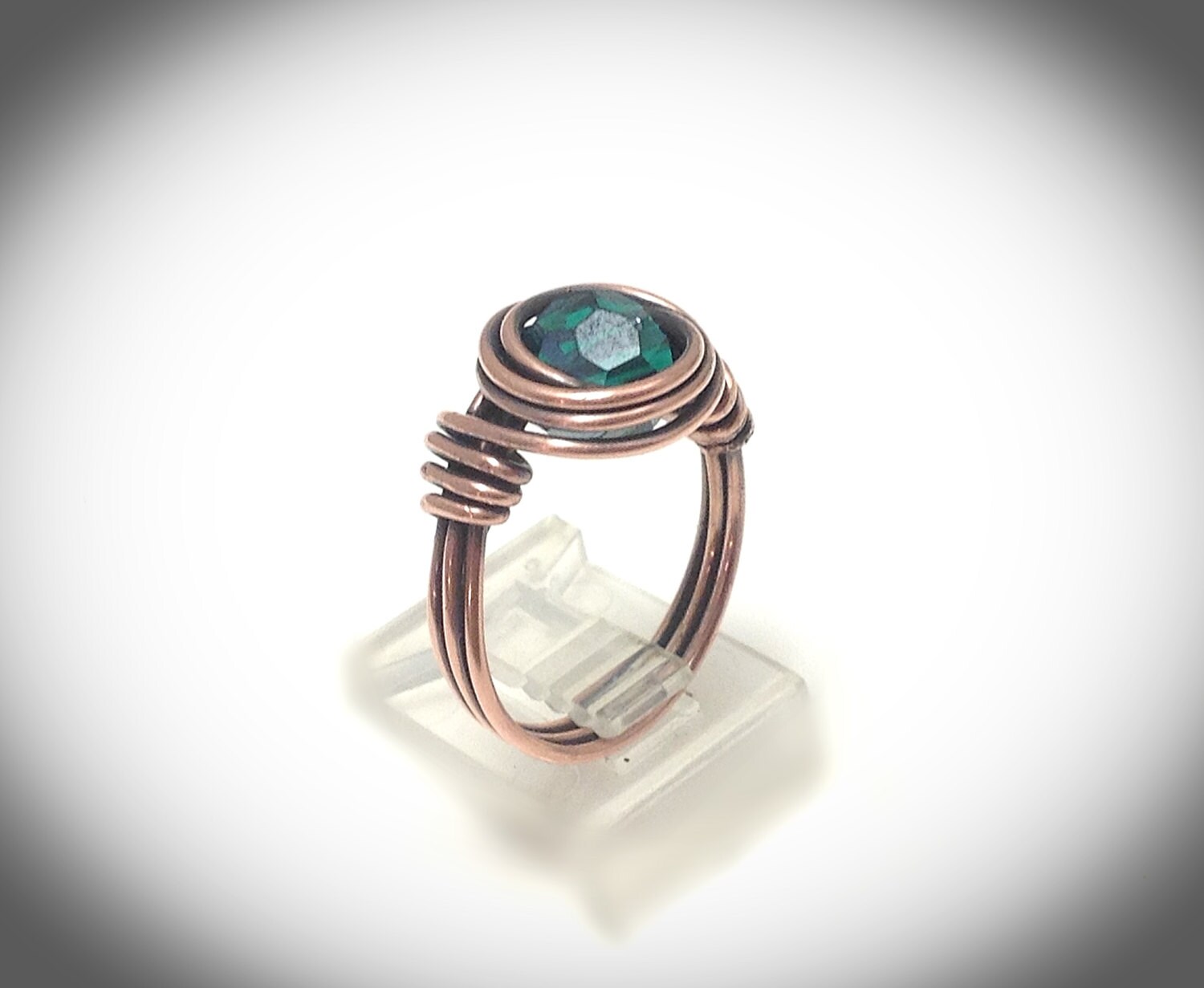 Wirewrapped ring Antique copper wire statement ring with Etsy