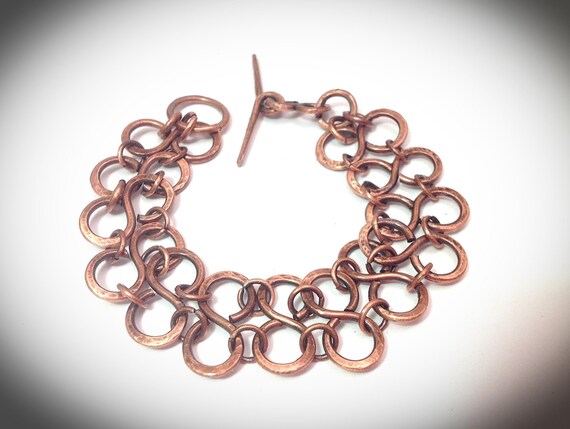 Mens Copper Color Tungsten Carbide Mariner Chain Link Bracelet
