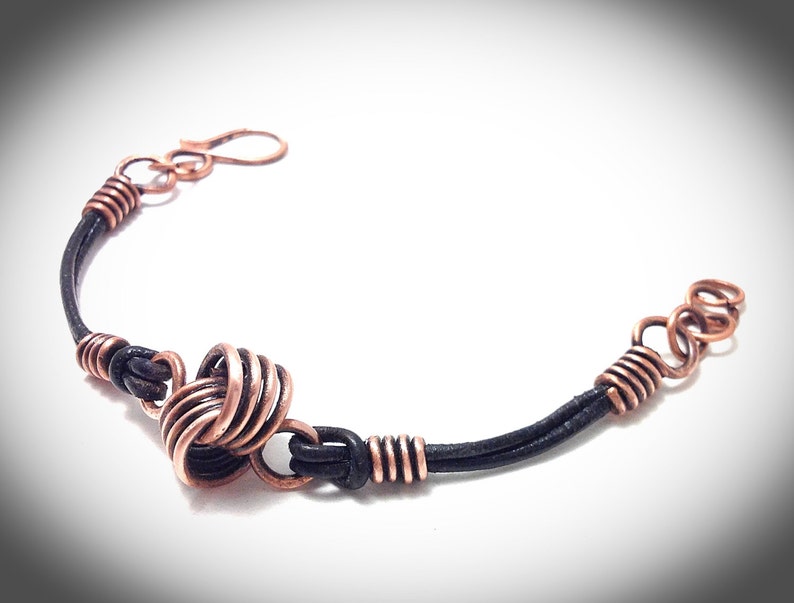 Wirewrapped Jewelry, Copper Wire Wrapped Bracelet, Copper Celtic Knot