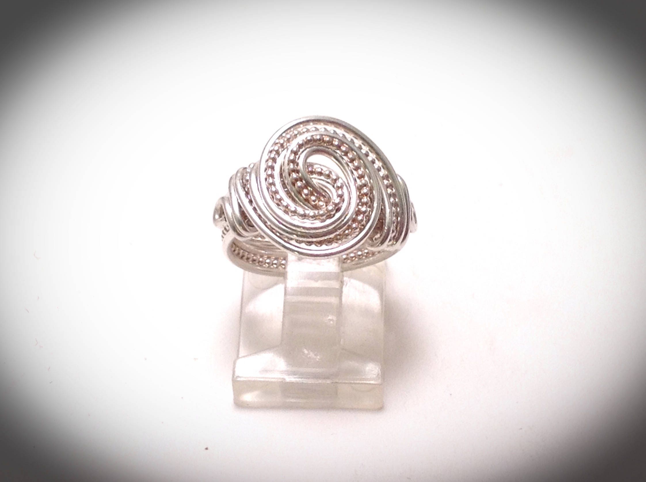 Wire Wrapped Jewelry. Wire Ring. Silver Ring. Sterling Silver Etsy