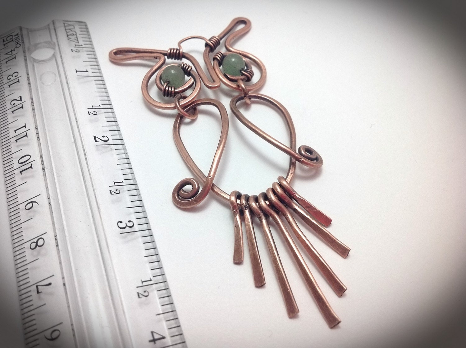 Wirewrapped Jewelry. Owl Pendant Copper Wire Wrapped Jewelry. Etsy