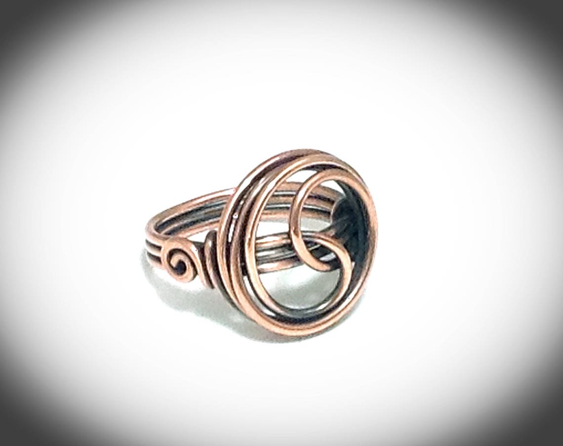 Wire Wrapped Ring. Copper Wire Ring. Wire Jewelry. Copper Wire Etsy