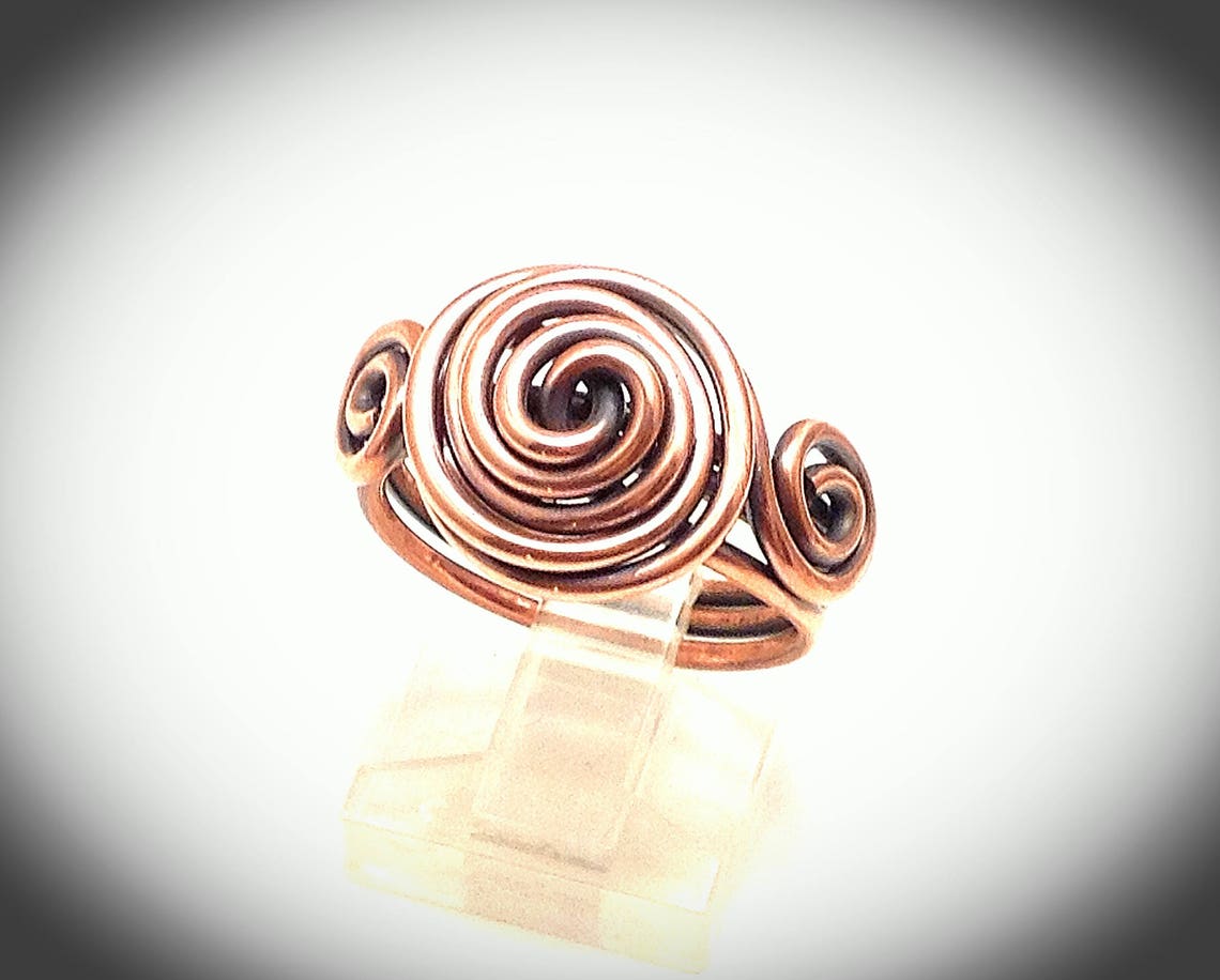 Wire Wrapped Ring. Copper Wire Ring. Wire Jewelry. Copper Wire Etsy