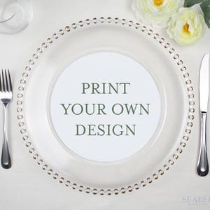 PRINT YOUR OWN 8-inch Round Wedding Menu Card- Printed for Charger