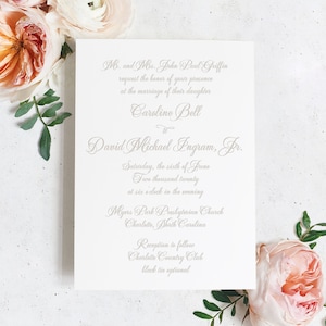 Hochzeitseinladung im Letterpress-Design für die Hochzeit im Herbst