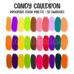 Candy Cauldron - Procreate Farbpalette: 30 Farbpaletten, HEX-Codes, digitaler Download