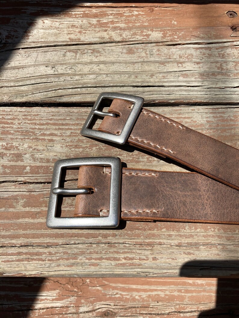 Horween Waxed Latigo Leather Belt Natural Brown Matte | Etsy