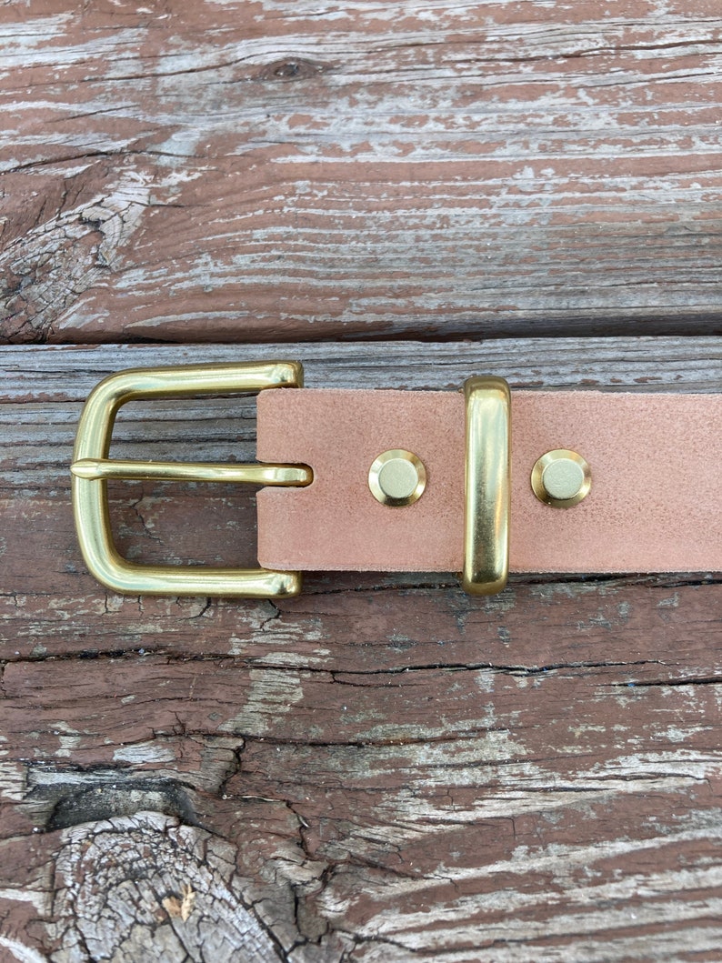 Roughout Horsehide Belt Horween Natural Veg Tan Leather Etsy