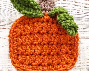 Crochet Pumpkin Coaster Pattern: Fall Halloween Decor (Digital Download)